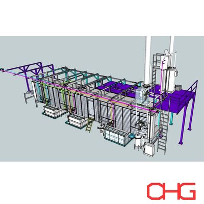 Τύλος ψεκασμού προεπεξεργασίας με σχήμα ανεμιστήρα για γραμμή παραγωγής επίστρωσης σκόνης