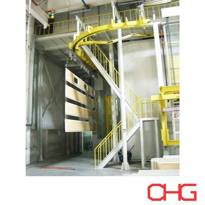 Αυτοματοποιημένη γραμμή παραγωγής επικαλύψεως σκόνης για σιδηρούνες ηλεκτρικές συσκευές ελέγχου