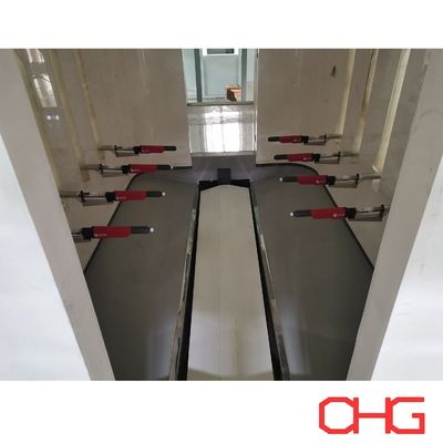 Γραμμή επικάλυψης σε σκόνη χαλκού άνθρακα με ρομποτικό γυαλί και εγκατάσταση εξοπλισμού καθοδήγησης