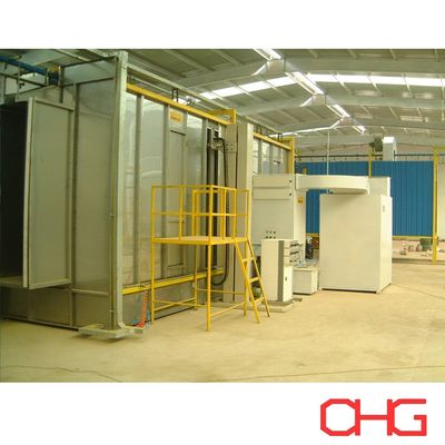 Χάλυβα από ανοξείδωτο ατσάλι αυτόματο θάλαμο ψεκασμού Powder Coating ηλεκτροστατικό θάλαμο χρώματος Προσαρμόσιμο
