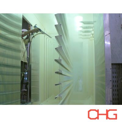 Προσαρμόσιμη και υψηλής απόδοσης γραμμή παραγωγής επίστρωσης σκόνης για προφίλ αλουμινίου εξοπλισμός ψεκασμού υλικού