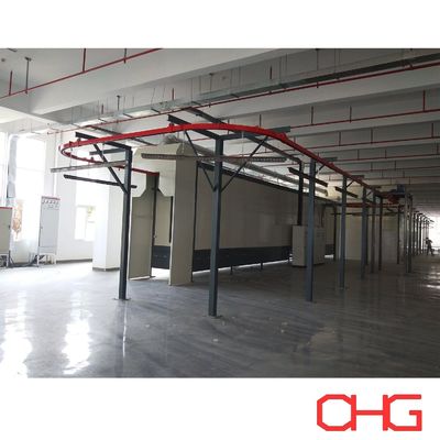 Μηχανή επικάλυψης ακρυλικών πλακών Μονοτροχιακό μεταφορέα Γραμμή επικάλυψης σκόνης για εξατομικευμένη παραγωγή επικάλυψης