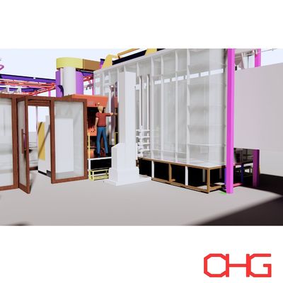 Καλή τιμή Επαγγελματική Γραμμή Ηλεκτροστατικής Αυτόματης Βαφής Πούδρας σε Μεταλλικό Υπόστρωμα με Ανθεκτικό Εξοπλισμό Ψεκασμού σε απευθείας σύνδεση